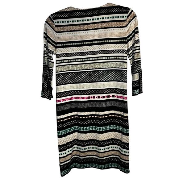 Diane von Furstenberg DVF Rose Silk Shift Dress Geometric Print Size 0 - Picture 4 of 12